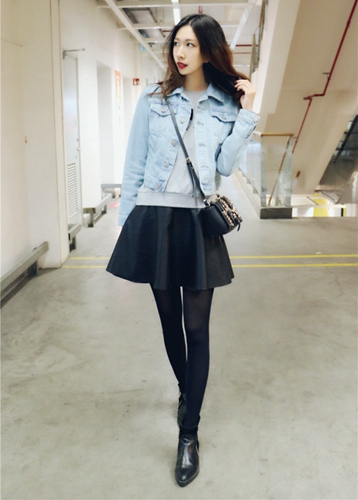 小个子+秋季甜美 搭出小瘦腿，做个精致小女人